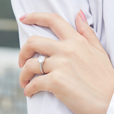 Sajid’ – Matte Moissanite Engagment Ring