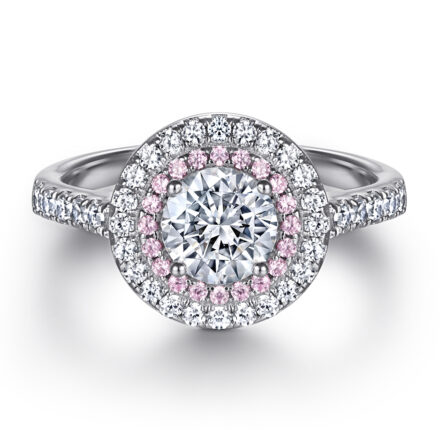 Amore’ – Matte Moissanite Pavé Wedding Ring