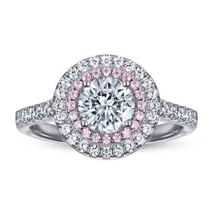 Amore’ – Matte Moissanite Pavé Wedding Ring