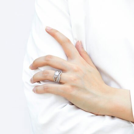 Sajid’ – Matte Moissanite Engagment Ring