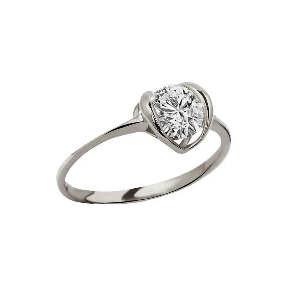 9ct white gold i love you ring