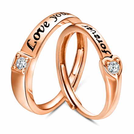 Forever Moissanite Couple Ring Set