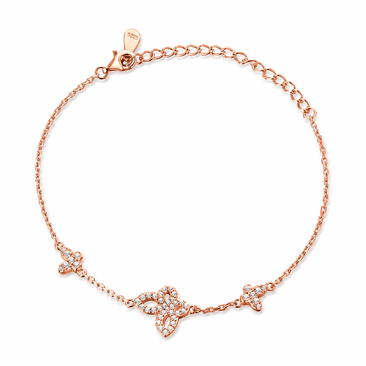 Elara Pave Butterfly Moissanite Bracelet for Women
